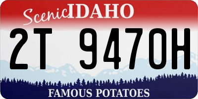 ID license plate 2T9470H