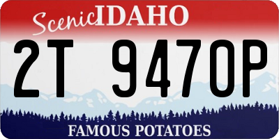 ID license plate 2T9470P