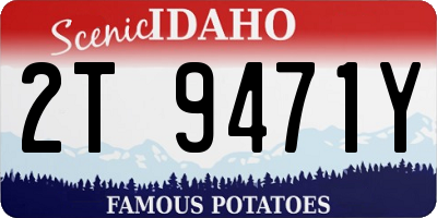 ID license plate 2T9471Y