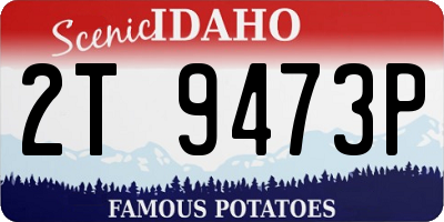 ID license plate 2T9473P