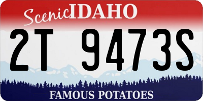 ID license plate 2T9473S