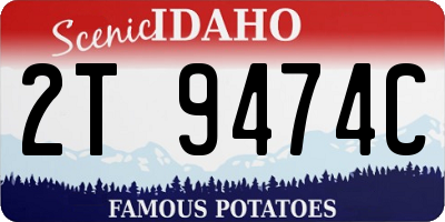 ID license plate 2T9474C