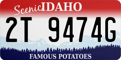 ID license plate 2T9474G