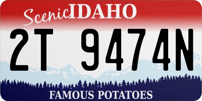 ID license plate 2T9474N