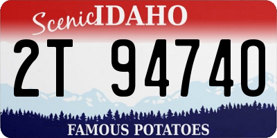 ID license plate 2T9474O