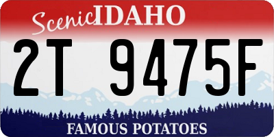 ID license plate 2T9475F