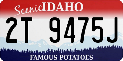 ID license plate 2T9475J