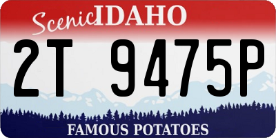 ID license plate 2T9475P