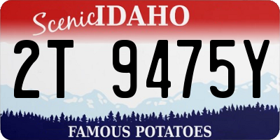 ID license plate 2T9475Y