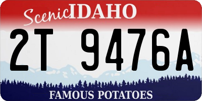 ID license plate 2T9476A