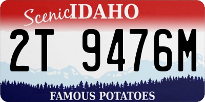 ID license plate 2T9476M