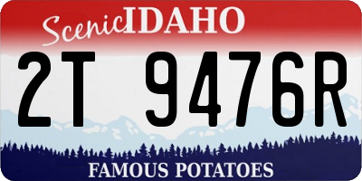 ID license plate 2T9476R