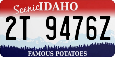 ID license plate 2T9476Z