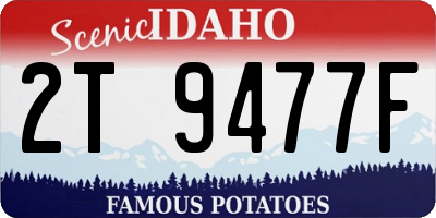 ID license plate 2T9477F