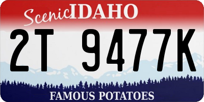 ID license plate 2T9477K
