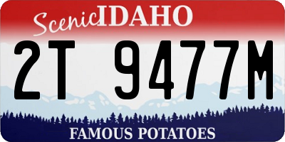 ID license plate 2T9477M