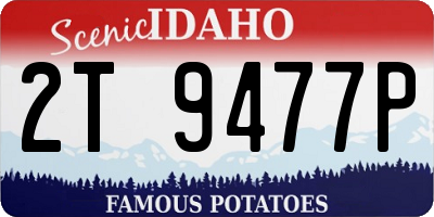 ID license plate 2T9477P