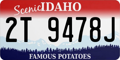 ID license plate 2T9478J