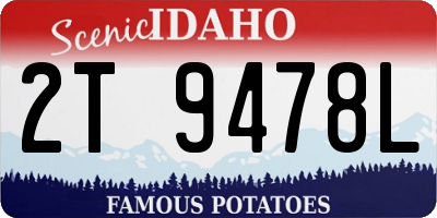ID license plate 2T9478L