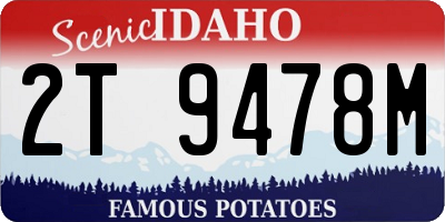 ID license plate 2T9478M