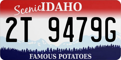 ID license plate 2T9479G