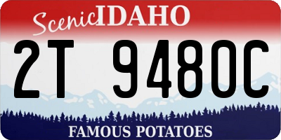 ID license plate 2T9480C