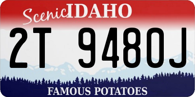 ID license plate 2T9480J