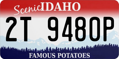 ID license plate 2T9480P