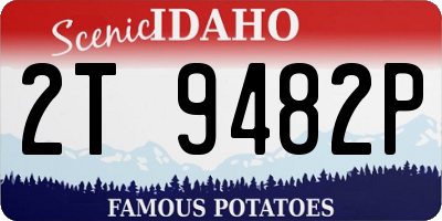 ID license plate 2T9482P