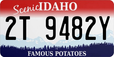 ID license plate 2T9482Y