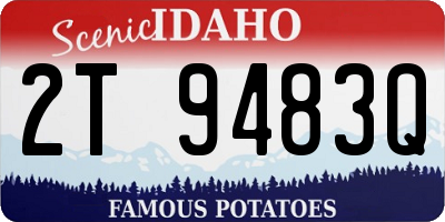 ID license plate 2T9483Q