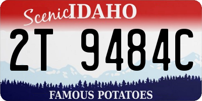 ID license plate 2T9484C
