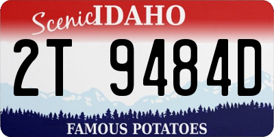 ID license plate 2T9484D