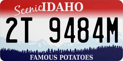 ID license plate 2T9484M