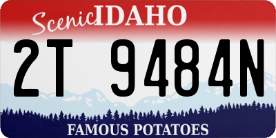 ID license plate 2T9484N