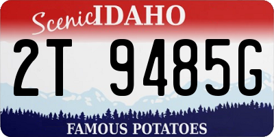 ID license plate 2T9485G