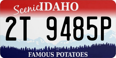 ID license plate 2T9485P