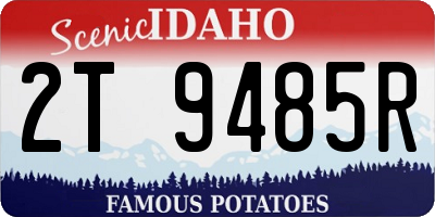 ID license plate 2T9485R