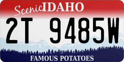 ID license plate 2T9485W