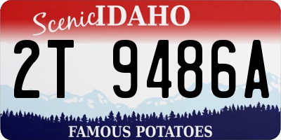 ID license plate 2T9486A
