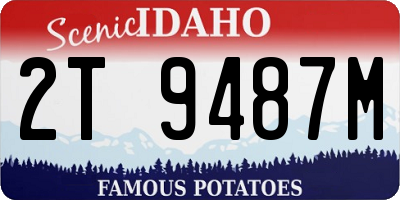 ID license plate 2T9487M