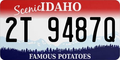 ID license plate 2T9487Q