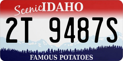 ID license plate 2T9487S