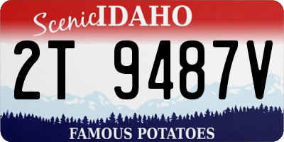 ID license plate 2T9487V