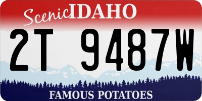 ID license plate 2T9487W