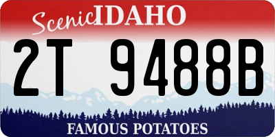 ID license plate 2T9488B