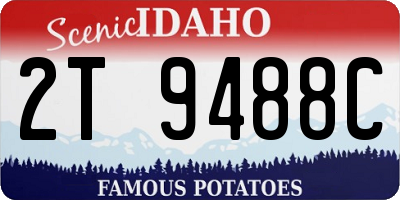 ID license plate 2T9488C