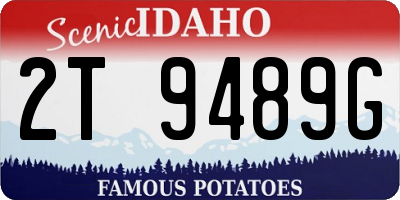 ID license plate 2T9489G