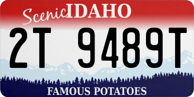 ID license plate 2T9489T