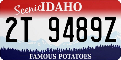ID license plate 2T9489Z